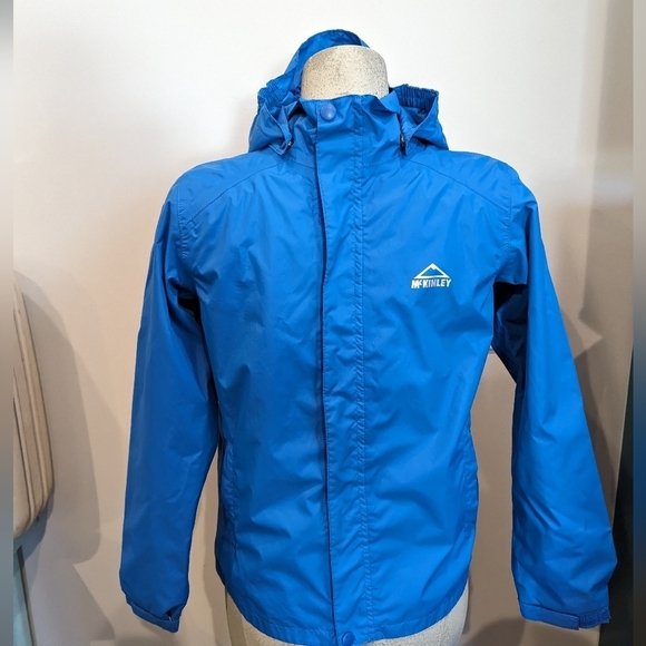 McKinley Castellic junior rain jacket, blue size Medium youth - Picture 3 of 9